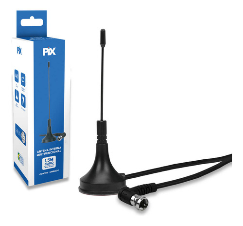 Antena Tv Pix Sinal Digital Interna Slim Compacta - Casa