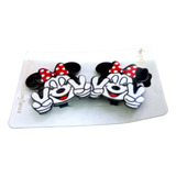 Set 2 Pinzas Negras De Cabello Con Forma Minie Mouse
