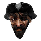 Mascara Capitán Barba Negra Pirata Halloween Fiesta Terror 