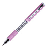 Bolígrafo Deslizable Pluma Slide Pen Punto Mediano Zebra. Color Del Exterior Rosa Color De La Tinta Negro