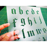 Molde Stencil Letra Medieval / Estêncil Letras Medievais