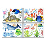 Pegatinas Decorativas Para Pared De Peces 4x Para Niños Y