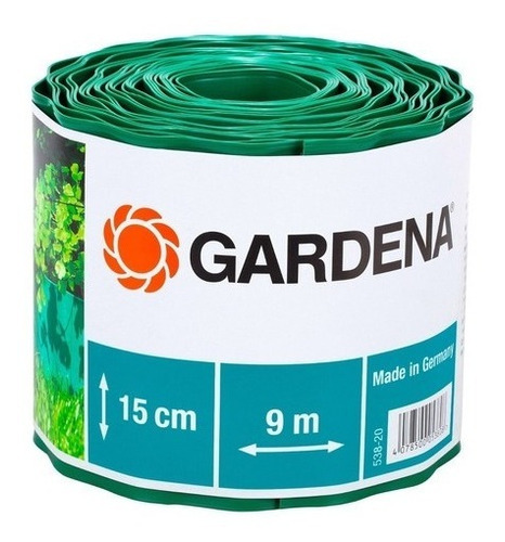 Cerco Limitador De Césped Verde 15 Cm X 9 Mt Gardena 538