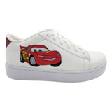 Tenis Casual Cars Rayo Mcqueen Bordado Chicos Y Grandes