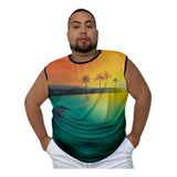 Camisa Uv Regata Masculina Machão Plus Size Summer G1 Ao G5