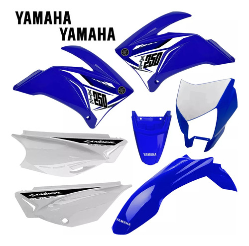 Carenagem Yamaha Lander Xtz 250 Azul Ano 2015 Com Adesivos