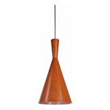 Lampara Colgante Simil Madera Moderna Cocina Tall Led 220