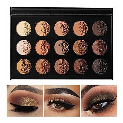 Sombras De Ojos - Nude Gold Eyeshadow Palette Natural Naked 