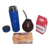 Kit Matero Argentino De Calabaza + Yerba + Bombilla + Termo