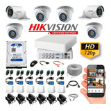 Camaras Hikvision Kit Dvr 8 Ch + 6 Cám+ Disco Duro 1tb