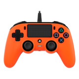 Control Joystick Nacon Wired Compact Controller For Ps4 Negro Y Naranja