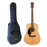 Guitarra Acústica Fender Cd-60s Dread Lh Zurdos Con Funda