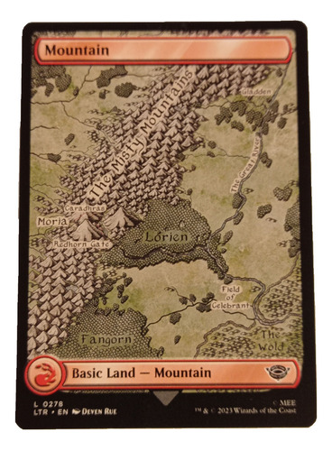 Carta Magic Lord Of The Rings Mountain Land Mtg Lotr