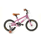 Bicicleta Paseo Infantil Dencar Lamborghini 7155  2024 R16 Frenos V-brakes Color Rosa Con Ruedas De Entrenamiento  