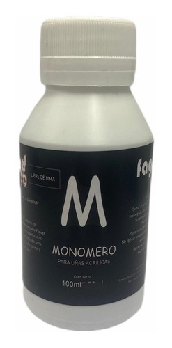 Monomero Liquido Acrílico Uñas Esculpidas 100ml Faguer Nails