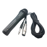 Microfono Profesional Dinámico Alámbrico Con Cable Xlr 3 Mts