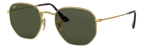 Ray Ban Rb3548n Hexagonall  Dorado Verde Clasi