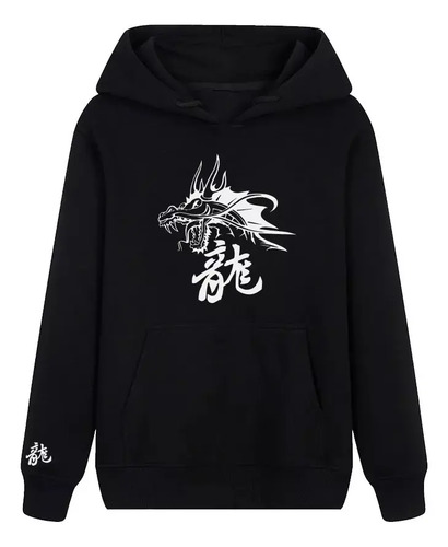 Sudadera Dragon Anime Japon Otaku Samurai Con Gorro
