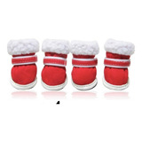 Botas De Navidad Para Perro Santa Claus Disfraz Calor Nieve