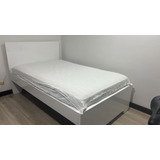 Cama Sencilla Colchón + Cama + Nochero Usado Blanco