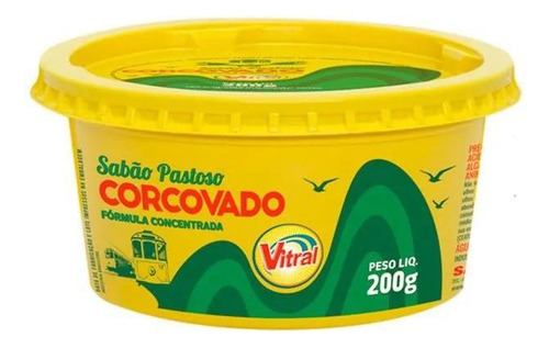 Kit 6 Un Pote Sabão Em Pasta Corcovado Multiuso 200 Gramas