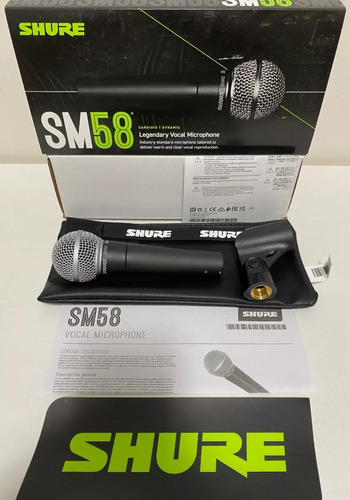 Microfone Shure Sm58 Dinâmico Cardioide Zero 
