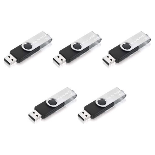 Kit Twist Pendrive Multilaser 16gb 5 Unidades