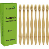 N-amboo Cepillo De Dientes De Bambú Cerdas De Jabalí 100% Bi