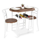 Best Choice Products Juego De Mesa Y Silla Redonda De Madera