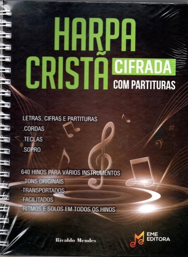 Harpa Cristã Cifrada Com Cifras Letras Partituras Eme 