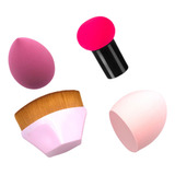 Set Brocha Magica Maquillaje Difumina Básicas + Blender