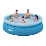 Piscina Inflável Redonda Bel Lazer 305cm X 76cm 4600l Azul