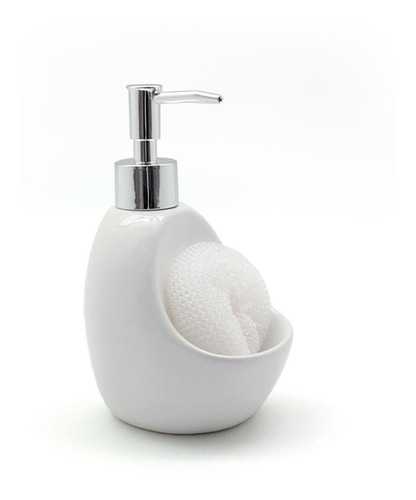 Dispenser Baño Jabon Liquido Ceramica Blanco Deco Trendy