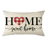 Ogiselestyle Home Sweet Home Love - Funda De Cojín Lumbar .
