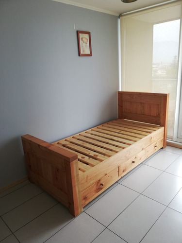 Cama Con Cajones De Madera Pino Oregón  