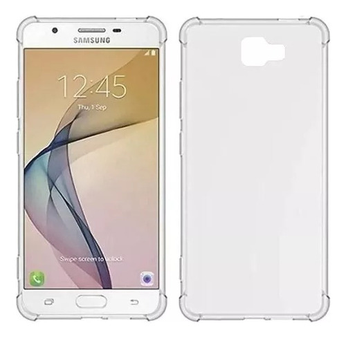 Funda Para Samsung J5 Prime Transparente + Hidrogel Opaco 