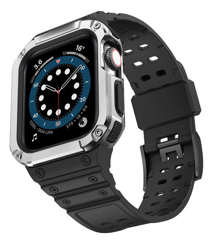 Funda Y Correa Para Apple Watch 8 7 Se 6 5 4 3 De Silicona