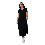 Vestido Longo Liso Moda Evangélica Diversas Ocasiões