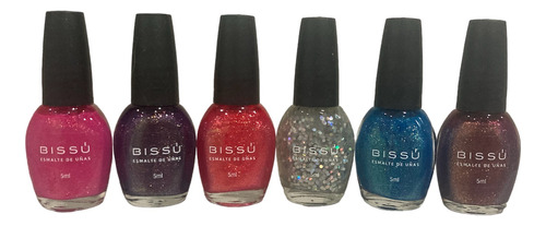 Colección Esmalte Bissú Basicos Sirena Pastel Metal Uñas