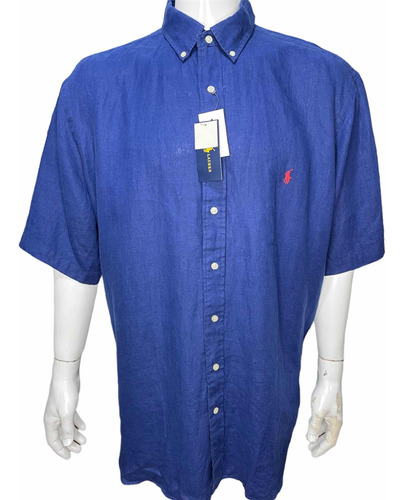 Camisa Ralph Lauren Talla Xlt Regular Azul Marino