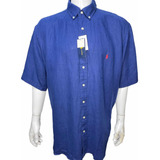 Camisa Ralph Lauren Talla Xlt Regular Azul Marino
