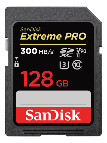 Cartão Sdxc 128gb Sandisk Extreme Pro 300mb/s 8k Uhs-ii / V9