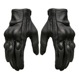 Guantes Moto Piel Protecciones Biker Perforados Talla Xxl