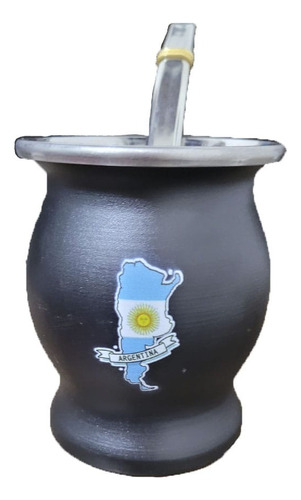 Mate Argentina Con Bombilla Y Caja De Regalo