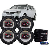 Kit 4 Alto Falante Original Bravox Vw Golf 6pol 200w 4 Portas + Modulo