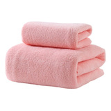 Toallas De Lana Sqy Coral Suave Para Baño, 2 Piezas