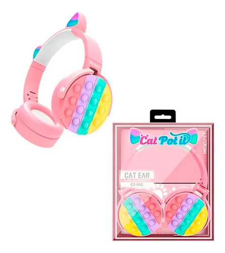 Diadema Bluetooth Cat Pop It Sy-950