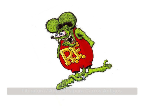 2 Adesivos Rat Fink Mod. 01 Carro Moto Decorativo