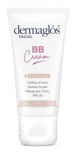 Crema Facial Dermaglós Bb Cream Fps 30 Tono Claro X 50 G
