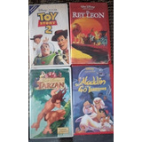 Lote 4 Vhs De Colección! Toy Story 2 El Rey Leon Aladdin